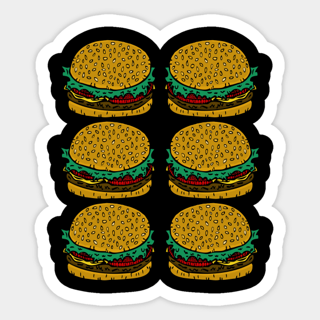 Six Cheeseburgers Sticker by RockettGraph1cs